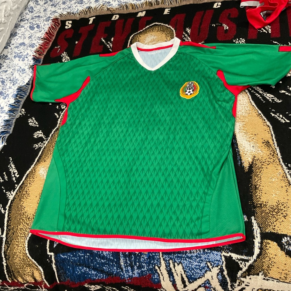 Green and Red Soccer Jersey Mexico